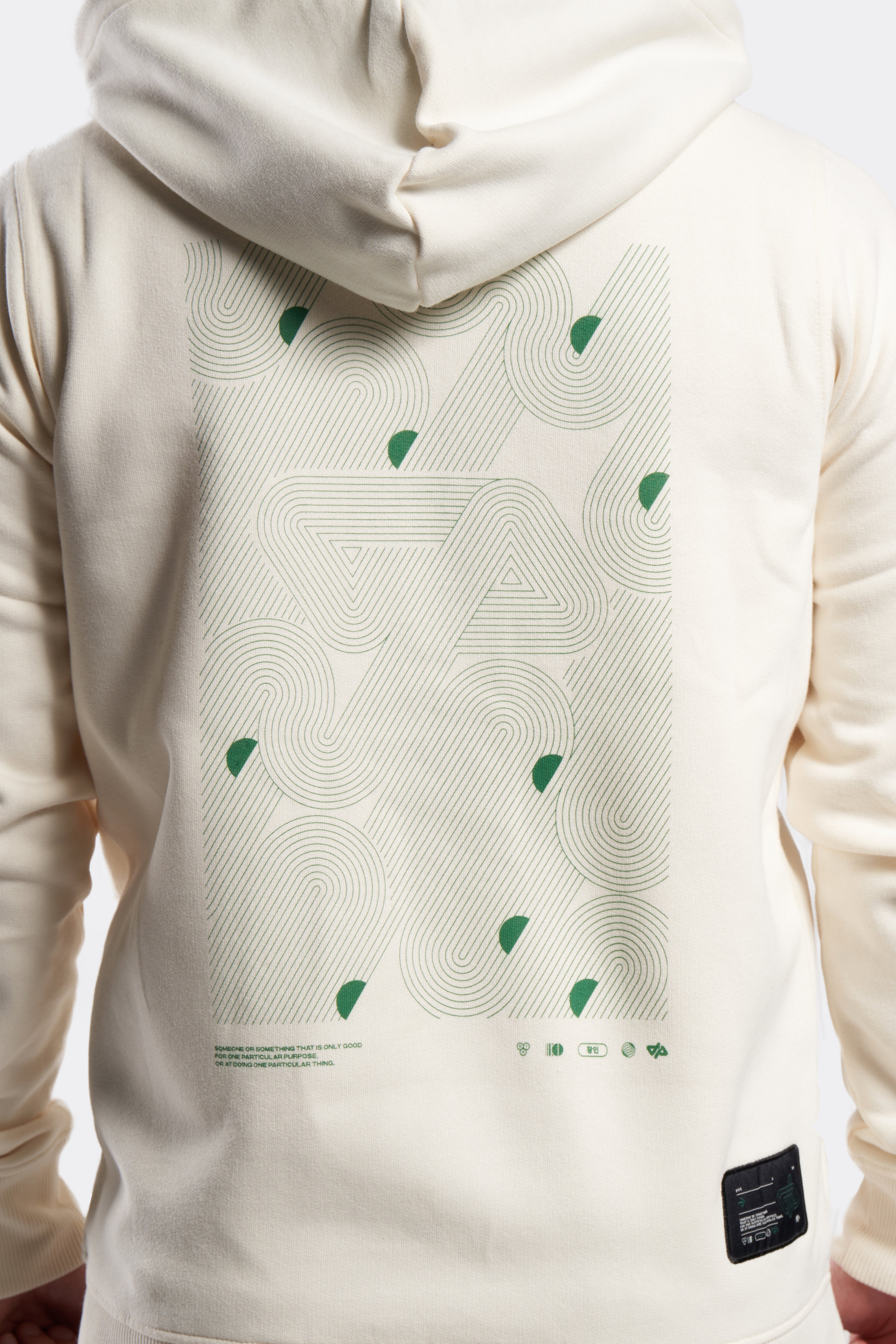 Zipped Hoodie Crème & Vert - EDITION LIMITÉE