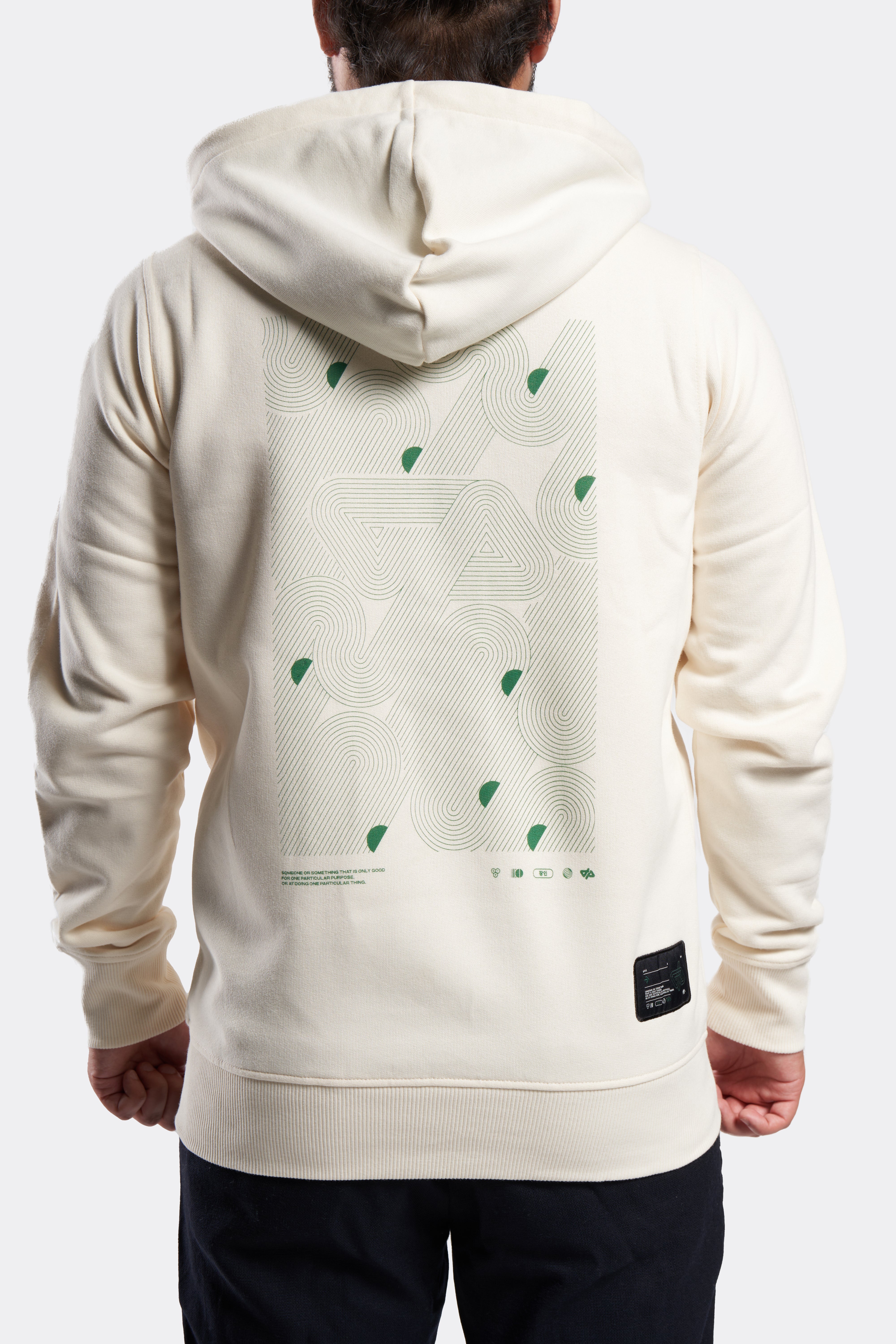 Zipped Hoodie Crème & Vert - EDITION LIMITÉE